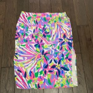 lilly pulitzer flower skirt rare nwot